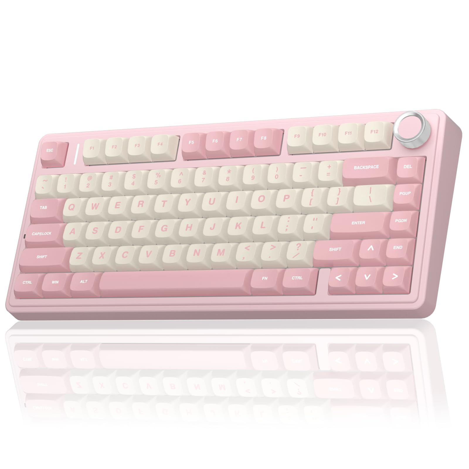 AULA F75 75% Wireless Mechanical Keyboard,2.4Ghz/Type-C/BT5.0 Gaming Keyboards,Advanced Structure,Side Engraved,RGB Backlight,Hot Swappable Custom Keyboard for PC/Mac (Black)