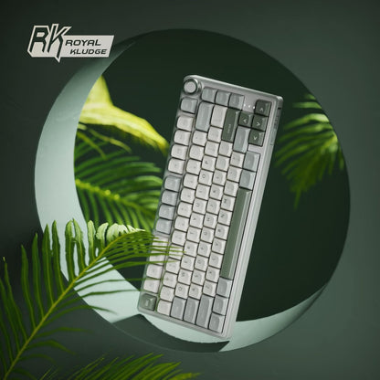 RK ROYAL KLUDGE R75 Mechanical Keyboard Wired with Volumn Knob, 75% TKL Custom Gaming Keyboard Gasket Mount RGB Backlit with Software, MDA Profile, Hot Swappable Silver Switch, PBT Keycaps (US Layout)