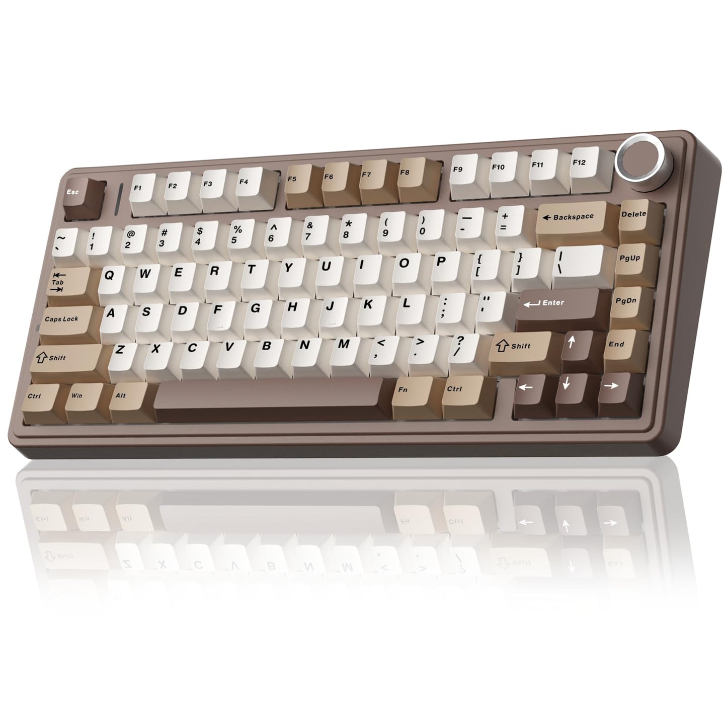 AULA F75 75% Wireless Mechanical Keyboard,2.4Ghz/Type-C/BT5.0 Gaming Keyboards,Advanced Structure,Side Engraved,RGB Backlight,Hot Swappable Custom Keyboard for PC/Mac (Black)