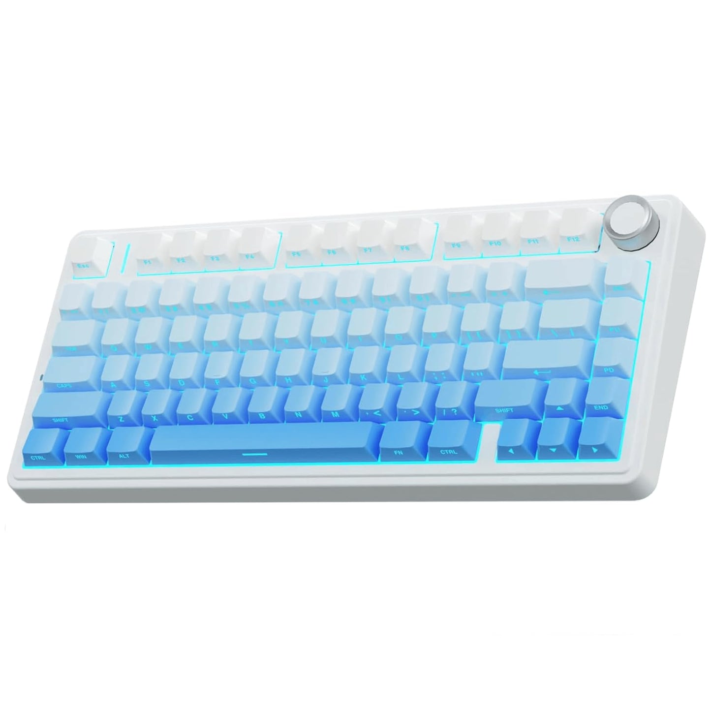 AULA F75 75% Wireless Mechanical Keyboard,2.4Ghz/Type-C/BT5.0 Gaming Keyboards,Advanced Structure,Side Engraved,RGB Backlight,Hot Swappable Custom Keyboard for PC/Mac (Black)