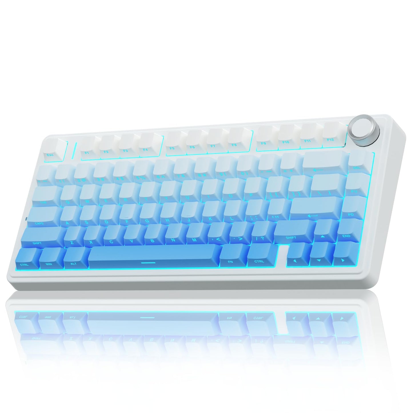 AULA F75 75% Wireless Mechanical Keyboard,2.4Ghz/Type-C/BT5.0 Gaming Keyboards,Advanced Structure,Side Engraved,RGB Backlight,Hot Swappable Custom Keyboard for PC/Mac (Black)