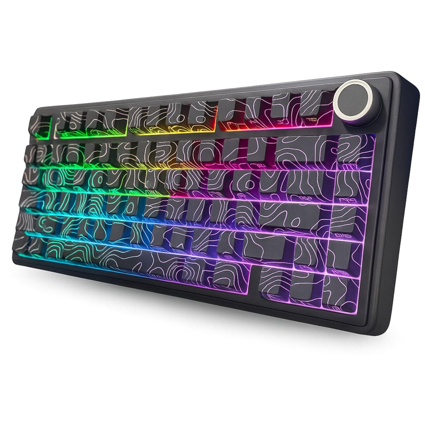 AULA F75 75% Wireless Mechanical Keyboard,2.4Ghz/Type-C/BT5.0 Gaming Keyboards,Advanced Structure,Side Engraved,RGB Backlight,Hot Swappable Custom Keyboard for PC/Mac (Black)